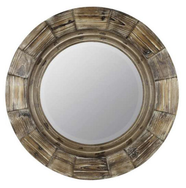 Bellini Natural Wood Finish Beveled Mirror